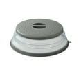 thumbnail image 6 of Splatter Guard & Colander Kitchen Gadget for Food & Meal Prep / Dishwasher-Safe, BPA-Free Silicone & Plastic Vented Collapsible Medium Microwave Cover (Charcoal), 6 of 6