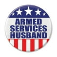 thumbnail image 1 of Beistle BT006 2 in. Armed Services Husband Button, 1 of 1