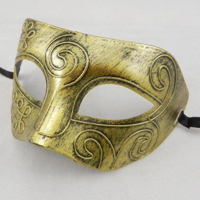 Masques de Gladiateur Rétro Gréco-Romain pour Hommes Masques Vintage Dorés/argentés Masques Rétro Masque