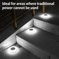 thumbnail image 3 of POINTERTECK 4Pcs Solar Ground Light Outdoor Solar Disk Light Waterproof Solar Buried Lamp for Patio Stairs Yard Pathway, 3 of 8