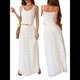 thumbnail image 3 of Conjunto de 2 Piezas para Mujer, Estilo Casual, con Falda Larga y Tirantes para Salir A la Playa. Albaricoque L, 3 of 7