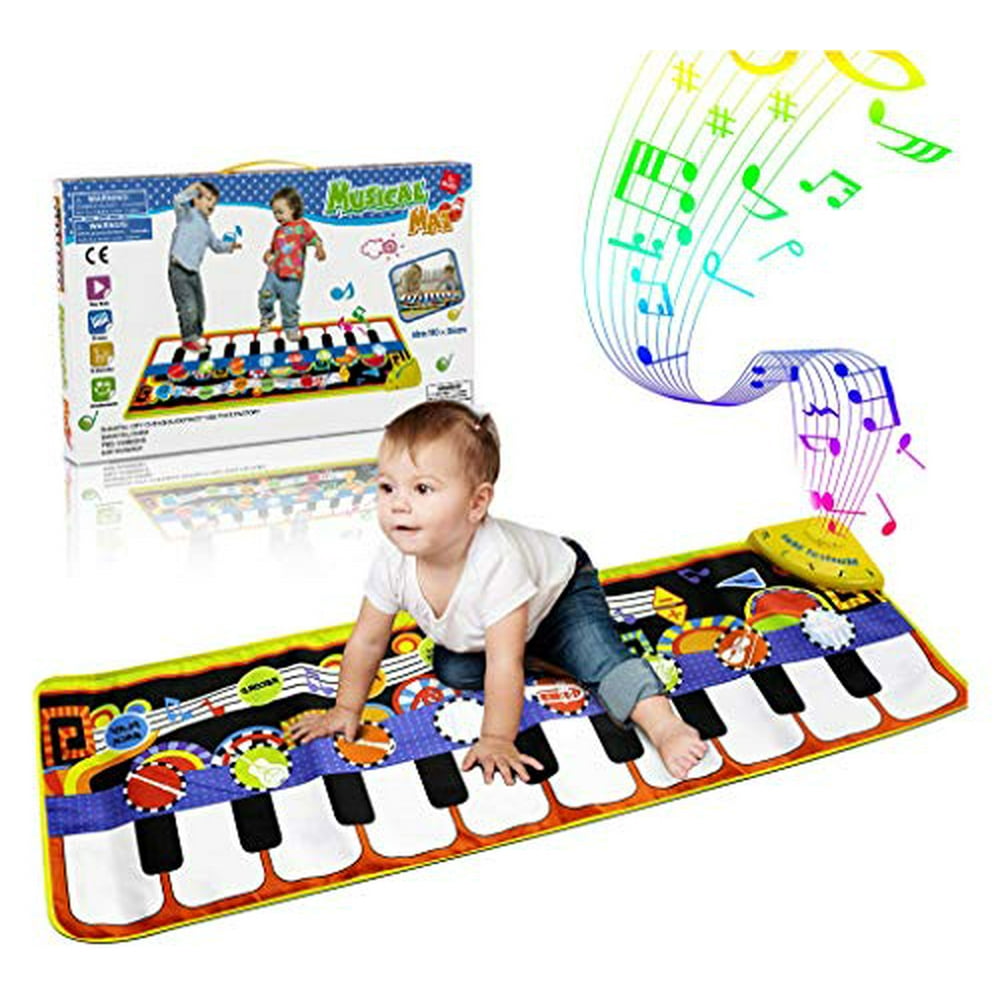 RenFox Kids Musical Mats, Music Piano Keyboard Dance Floor Mat Carpet