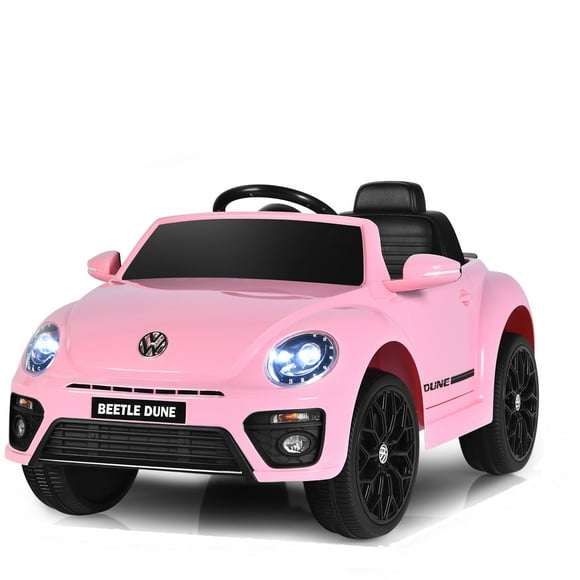 Topbuy 12 Toddler Ride On Car Volkswagen Beetle Kids Electric Toy w/Remote Control Pink