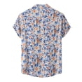 thumbnail image 4 of Playeras Hombre Deportivas Camisa Informal Con Estampado Floral Para Hombre, Camisa De Manga Corta Con Cuello Vuelto, 4 of 5