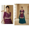 thumbnail image 6 of Wedding Wear Pakistani Indian Designer Sewn Shalwar Kameez Lengha Suits ( Purple, XXL - 46 ), 6 of 7