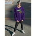 thumbnail image 2 of Funny Crocodile W Pumpkin  Sweatshirt Men -Image by Shutterstock, Male 5X-Large, 2 of 4