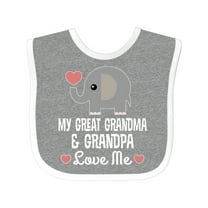 Inktastic My Great Grandma and Great Grandpa Love Me Boys or Girls Baby Bib