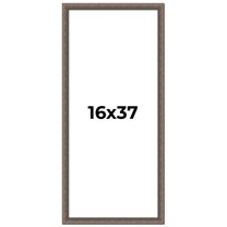 16x37 Frame Silver Real Wood Picture Frame Width 1.25 Inches | Interior Frame Depth 0.5 Inches |