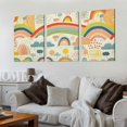 thumbnail image 2 of Shadudu Rainbow Clouds Sun Canvas Wall Art Set of 3 Triptych for Living Room Bedroom Office Decor 12"x16"x3pcs, 2 of 6