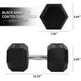 thumbnail image 2 of Signature Fitness Hex Single Dumbbell Strength Workout Equipment, 60 lb, 2 of 6