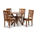 thumbnail image 1 of Baxton Studio Wanda Modern and Contemporary Transitional Walnut Brown Finished Wood 5-Piece Dining Set, 1 of 5