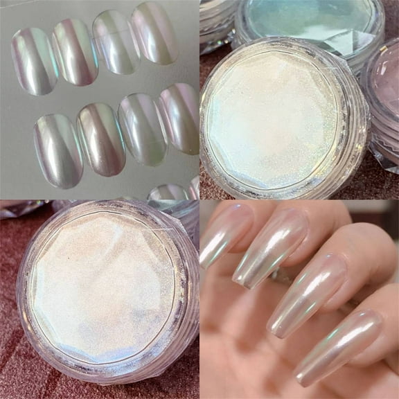 Nail Enhancement Ice Polar Powder - Glitter Polarized Fairy Powder, ABS Material, All Seasons Nail Art, DIY Manicure, Beginners and Professionals, Gift for Women, 1 Bottle Makeup Organizers