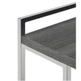 thumbnail image 4 of Pemberly Row Rectangular Modern Metal Snack Table in Weathered Gray/Satin Nickel, 4 of 4