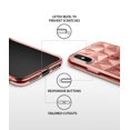 thumbnail image 3 of Ringke Air Prism Case Compatible with iPhone XS, 3D Geometric Design Slim TPU Cover - Rose Gold, 3 of 7