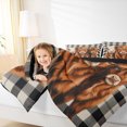 thumbnail image 4 of Manfei Brown Cow Child Bedding Comforter Set, Black White Buffalo Twin Comforter Sets, Countryside Theme Reversible Bedding Set, Super Cozy Room Decor, 2-Piece, 4 of 8