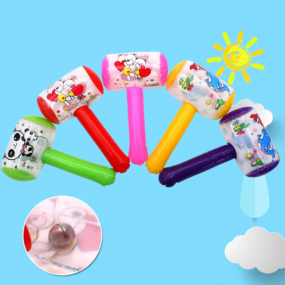 Cartoon Inflatable Hammer Air Hammer With Bell Kids Children Blow Up Toys  X 