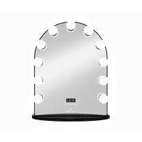 Impression Vanity Hollywood Glow Arch Vanity Mirror with Ultra Bright 11 Frosted LED Bulbs (Black)