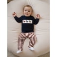 thumbnail image 6 of Rovasas Toddler Baby Boy Fall Outfit Horse Long Sleeve Sweatshirt Plaid Pants, 6 of 9