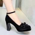 thumbnail image 2 of Women's Pumps High Heel 9CM Ankle Strap Platform Fashion Bowknot Shoes, 2 of 5