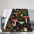 thumbnail image 2 of Mushroom Flannel Fleece Bed Blanket Throw Blanket Lightweight Cozy Plush Blanket for Bedroom Living Rooms Sofa Couch 50"X40", 2 of 6