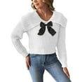 thumbnail image 1 of TINZ Sweater Dress Long Sleeve Oversized Tunic With Exquisite Embroidery And Panel Design Warm Winter Knit Vest Dress Long Pullover Sweater Belted Long Dress, 1 of 4