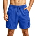 thumbnail image 3 of Sentmoon Mens Athletic Shorts Gym Clothes Men Drawstring Elastic Waist Mens Shorts Cargo Beach Vacation Essentials for Hot Weather and Humidity S-3XL, 3 of 8