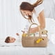 thumbnail image 1 of Organizador portátil para panales para panas para bebés Cesta portátil de albordo para cuarto infantil con asa para recién nacidos, pañales, toallitas y regalo para la despedida de bienvenida, 1 of 7