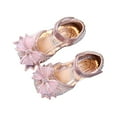 thumbnail image 3 of EnJoCho Bowknot Performance Dance Shoes for Girls Childrens Shoes Pearl Rhinestones Bow Shining Kids Princess Shoes Little Girl Stylish Party Shoes Black, 3 of 5