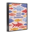 thumbnail image 2 of Stupell Industries Contemporary Just Keep Swimming Fish Black Framed Giclee Art, 11 x 14, by The Paper Curator, 2 of 8