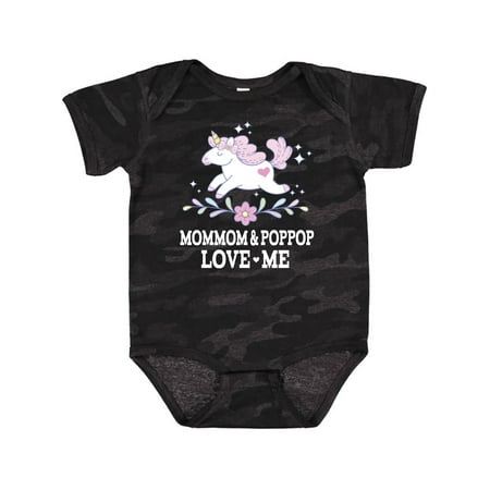 

Inktastic MomMom and PopPop Love Me Unicorn Gift Baby Girl Bodysuit