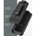 thumbnail image 5 of Encased Exos-Armor Designed for iPhone 14 PRO Case with Belt Clip Holster [Ultra Protective] Aluminum Frame and Metal Kickstand (Gray), 5 of 9