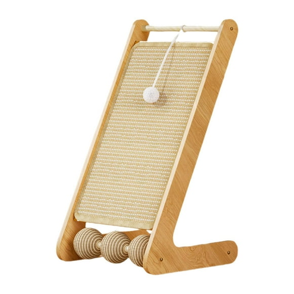 Rascador de suelo de sisal con forma de L para gatos, apto para interiores. D