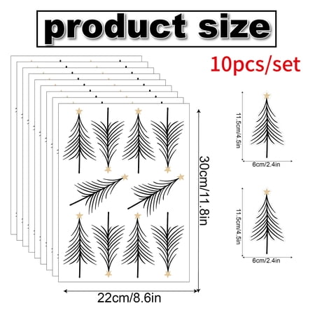 Zhuge 10 Sheets Wall Decals - For Kitchen Bedroom Living Room Laundry Bathroom Decor Removable Peel and Stick Indoor Wall Decor，Black tree