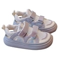 thumbnail image 1 of GiLiling Girls Sneaker Sandals, Breathable Mesh Microfiber Upper Adjustable Dual Hook-and-Loop Straps Non-Slip Platform Sole Closed- Toe Summer Shoes (Purple, 9.5-10 Years), 1 of 8