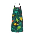 thumbnail image 2 of Lsque Colorful Dinosaurs Waterproof Apron Chef Aprons for Men Heavy Duty Chemical Work Apron Extra Long Grilling Aprons with Adjustable Bib Apron, 2 of 9
