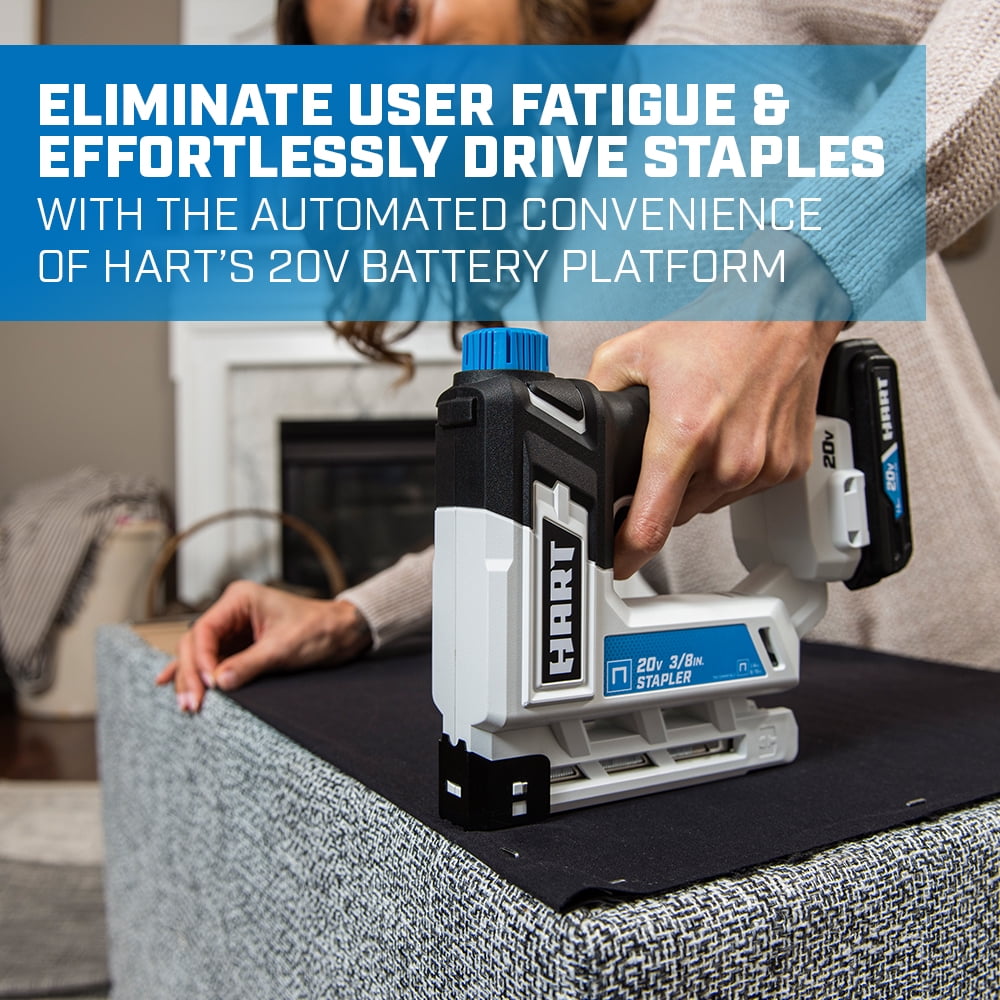 HART 20-Volt Crown Staple Gun (Battery Not Included)