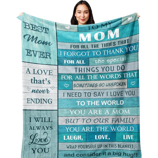 LHSHID Gifts for Mom Mom Gifts Birthday Gifts for Mom Mom Birthday Gifts Mom Gift from Daughter Son Best Mom Gifts for Christmas/Valentine's Day/Mothers Day Mom Blanket 40"x50"
