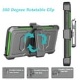 thumbnail image 3 of Tiflook Samsung Galaxy S24 5G 2024 Case Holster, Shock Absorbing [Built-in Screen] [Kickstand Locking Belt] Carrying Secure Swivel Defender Full Body Cover Green, 3 of 6