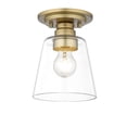 thumbnail image 1 of Z Lite 428F1-OBR Annora Contemporary, Utilitarian Old Brass Flush Mount, 1 of 1