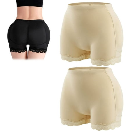 

DanceeMangoos Hipenhance Detachable Padded Sculpt Wear Hip Padded Hip Enhancer Shapewear Butt Lifter Panties for Women (3XL 2Beige)