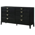 thumbnail image 5 of Jack Dresser, 8 Drawers, Gold Tone Metal Handles, Wire Brushed Black Wood, 5 of 6