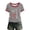 Gray, variant on Youpwaven USA 250th Anniversary Merchandise Women's Crew Neck Ringer Tee, "250 Years of Freedom" Flag Print Casual Short Sleeve Pullover Top, America 250 Commemorative Patriotic T-Shirt