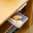 thumbnail image 2 of 2 pack Pencil Tray Self-Stick Under Desk Holder Pen Fork Storage Drawer Organizer, 2 of 2