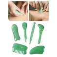 thumbnail image 6 of 7Pcs Guasha Scraping Massage Tool Guasha Board Face Lift Resin for Women Men Adults Traditional Facial Scraping Massage Tool Scraping Board Green, 6 of 9