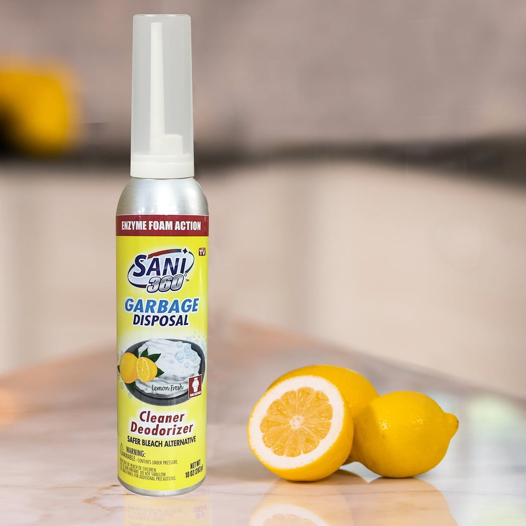 As Seen on TV Sani 360 Disposal Cleaner, Lemon and Fresh, 10 Ounce