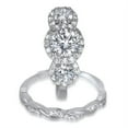 thumbnail image 6 of His Hers CZ Bridal Vintage Wedding Band Engagement Ring Set Him Her, 6 of 7