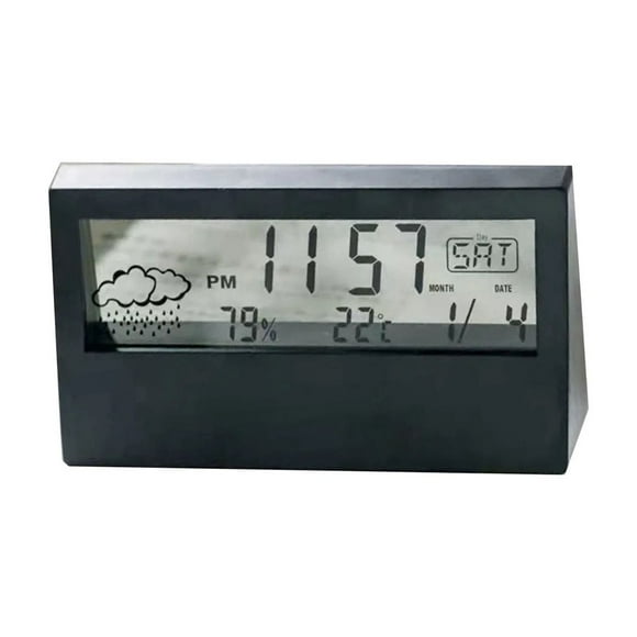 Intelligent Multifunctional Student Alarm Clock for Desktop with High Design Temperature and Humidity Display for Dormitory Use