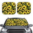 thumbnail image 2 of Kll Sunflowers In Vintage Windshield Sun Shade 2-Piece Foldable Car Front Window Sunshade For Most Sedans Suv Truck- Small, 2 of 7