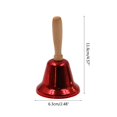thumbnail image 3 of Campana de mano navideña con mango de madera, cascabeles de Papá Noel para bodas, Servicio Escolar, restaurante de juegos, 3 of 4