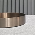 thumbnail image 3 of Bandeja de goteo minimalista redonda de acero inoxidable con acabado cepillado for plantas, 3 of 7